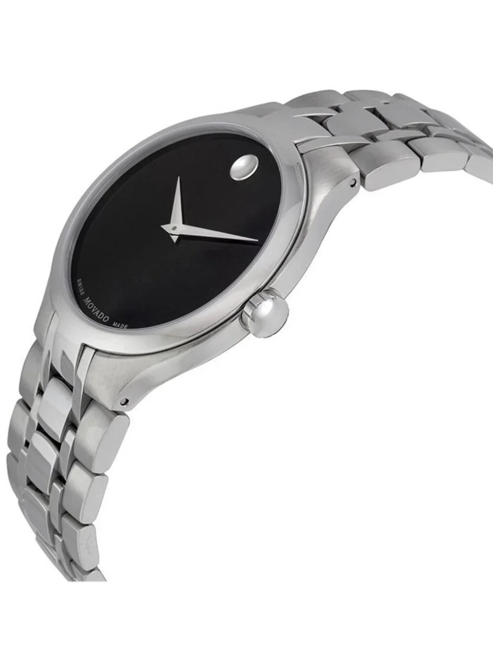 NWT Movado Museum Black Museum Dial Stainless Steel Men's Watch